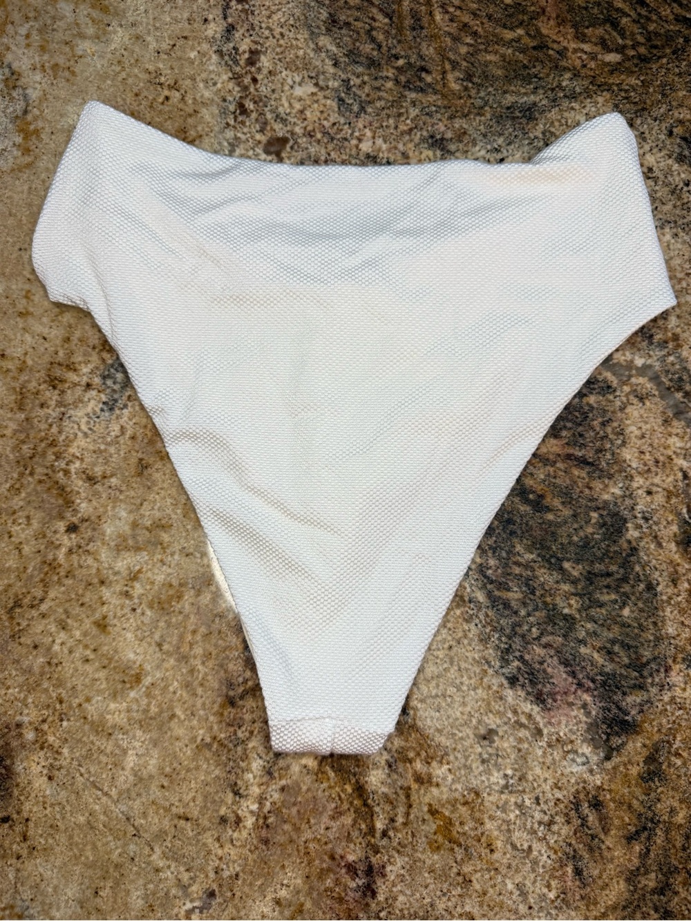 aerie NWOT White Textured High Cut Bikini Bottoms